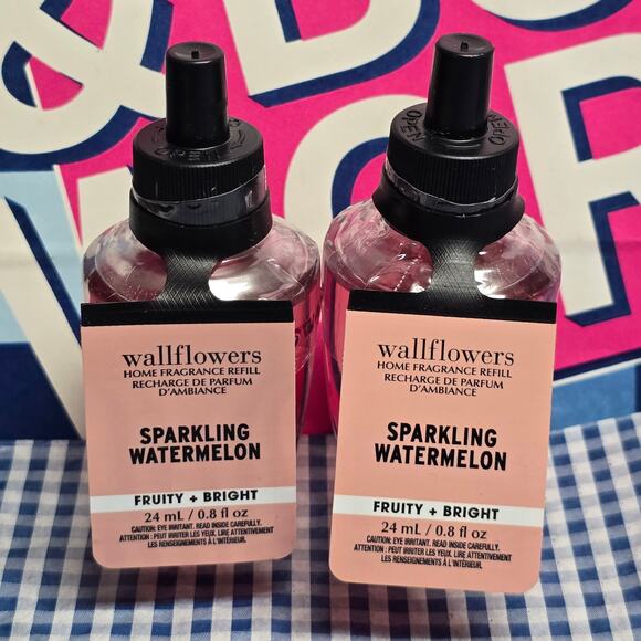 BBW Sparkling Watermelon Fruity + Bright Wallflower Fragrance Refill Set - Picture 1 of 2